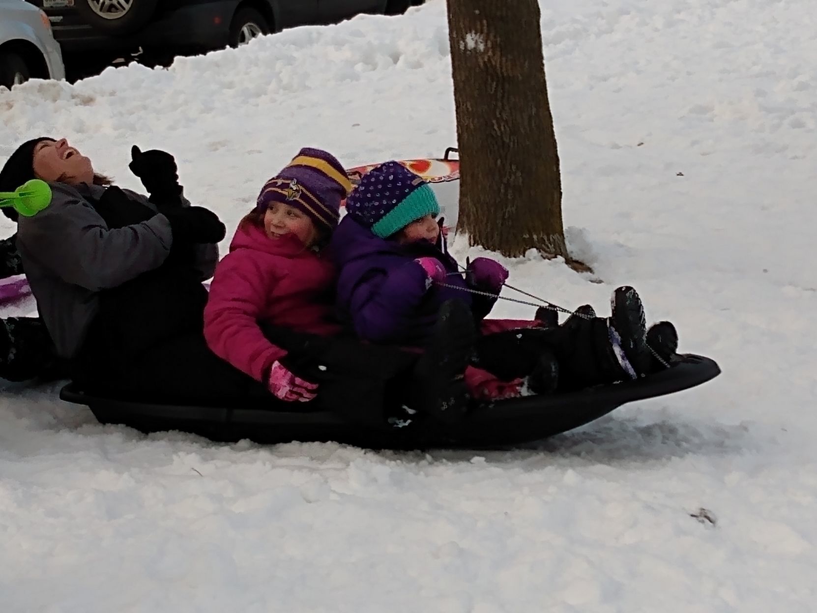 Sledding at WE Valley hill